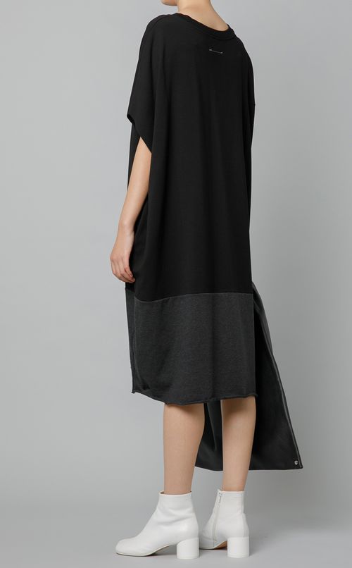 バイカラースウェットワンピース