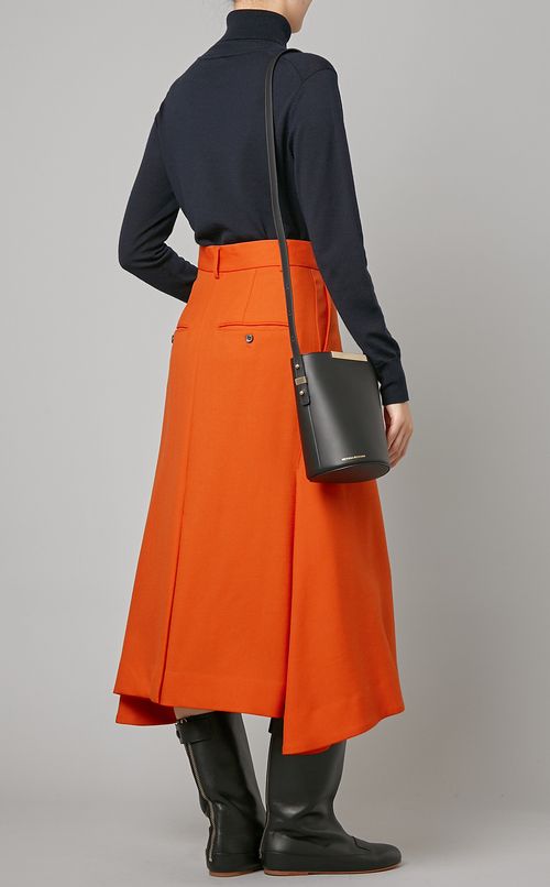 レザーミニバケットバッグ