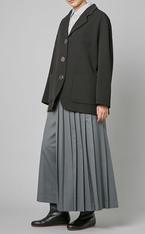 デザインボタンテーラードジャケット