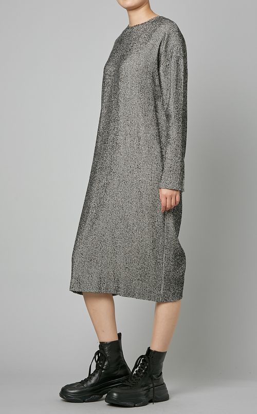 ツイードドローストリングワンピース