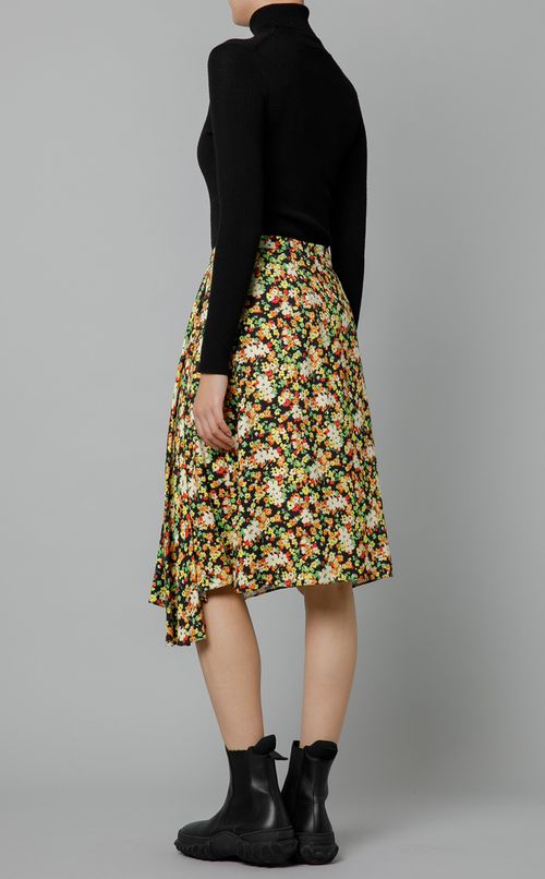フラワープリントフレアスカート