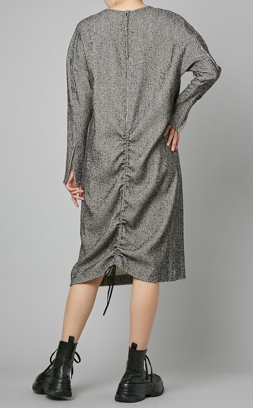 ツイードドローストリングワンピース
