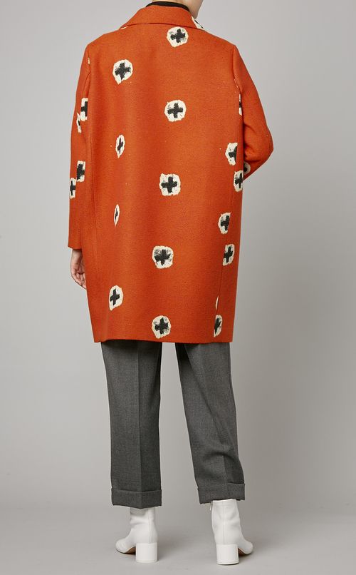 プリントテーラードコート