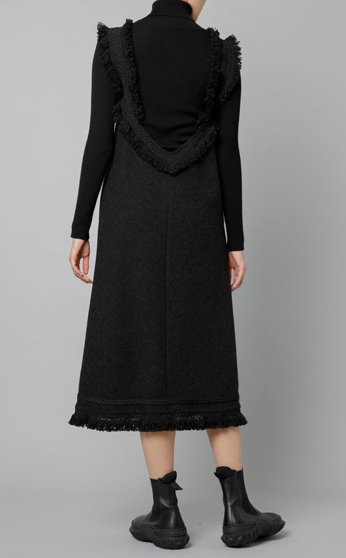 ツイードスリットワンピース