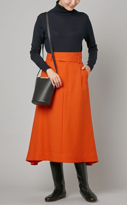 レザーミニバケットバッグ