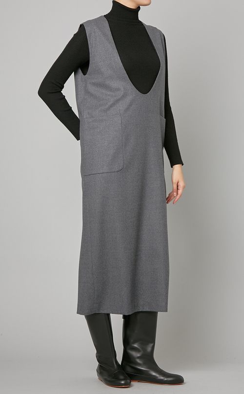 リバーシブルUネックワンピース