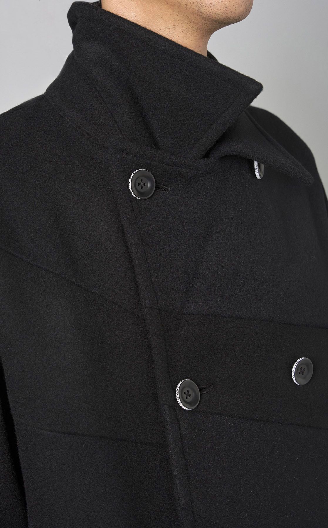 ANREALAGE｜パネルパッチワークウールコート