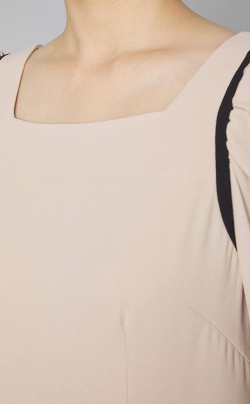 サイドシフォンプリーツワンピース