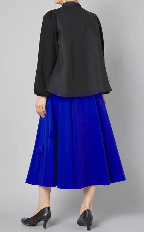 ニットコンビオーガンジーブラウス