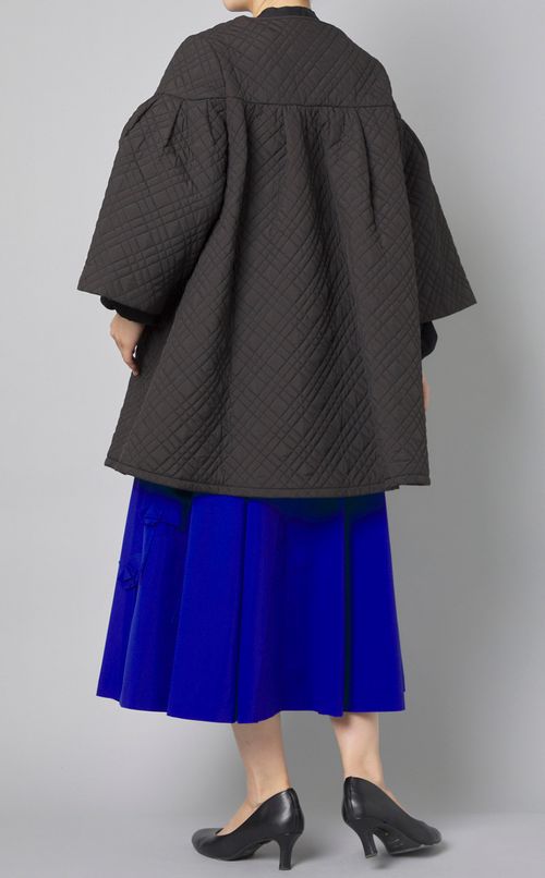 キルティングフレアコート