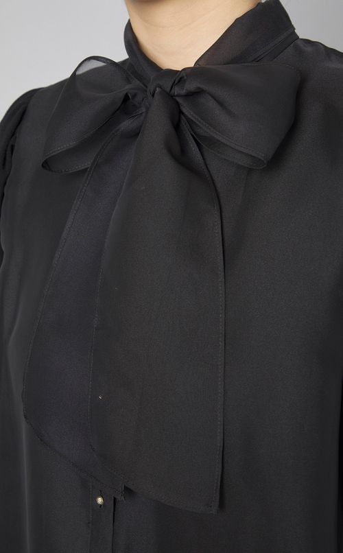 ニットコンビオーガンジーブラウス