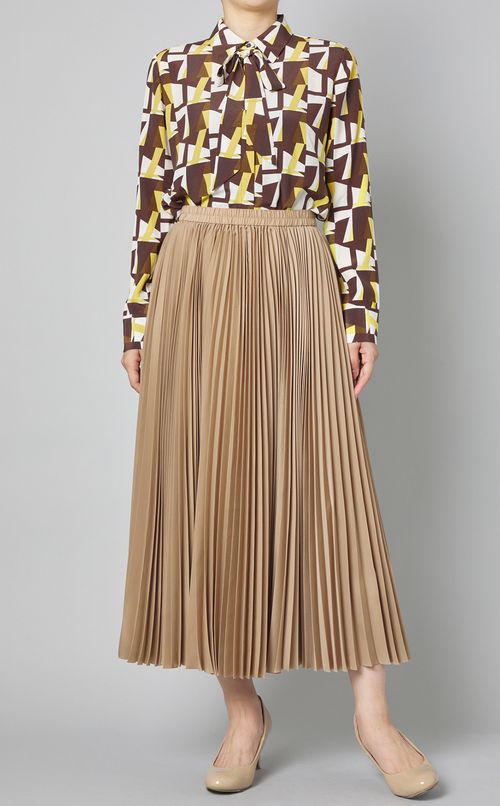 ジオメトリックプリントシャツ