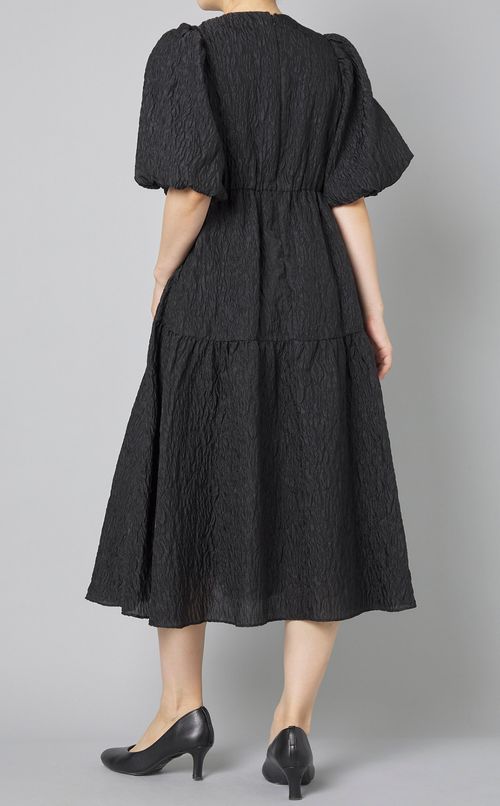 ジャガードティアードワンピース