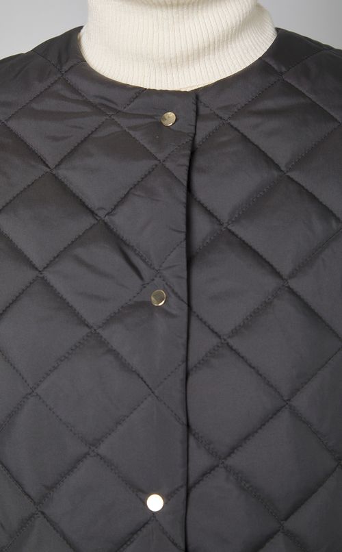 キルティングノーカラージャケット