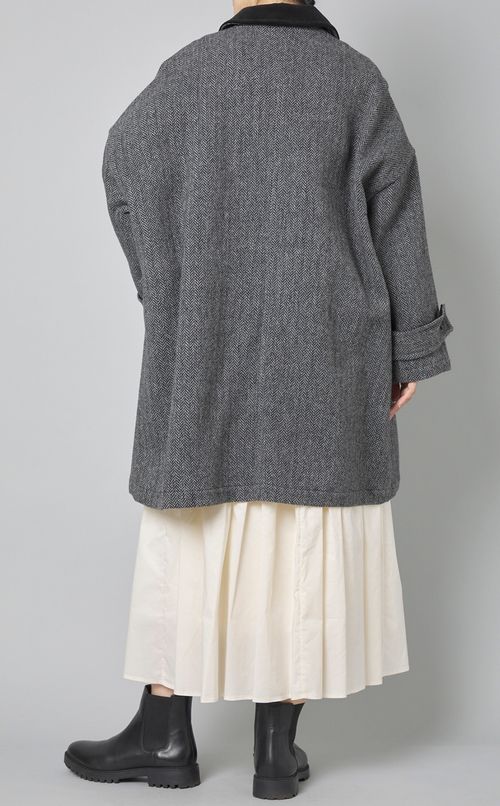 ステンカラーAラインコート