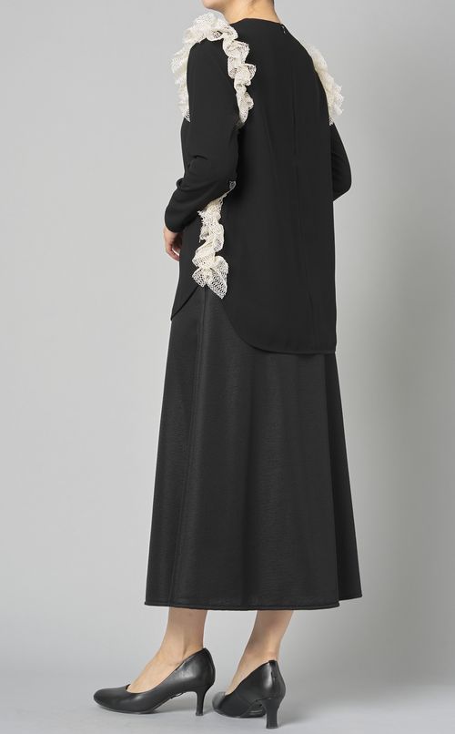 サイドレースフリルブラウス