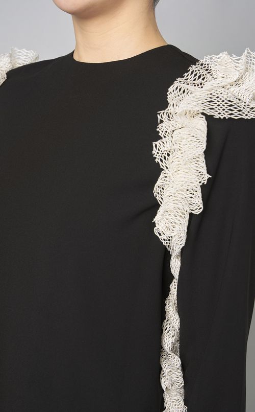 サイドレースフリルブラウス