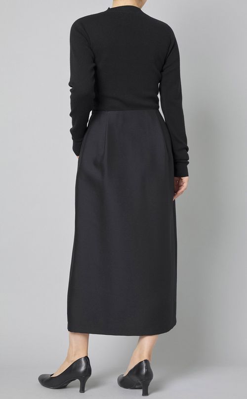 異素材ドッキングワンピース