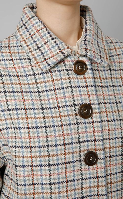 ウール混チェックジャケット