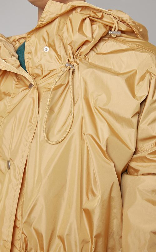 ナイロンフーディーロングコート