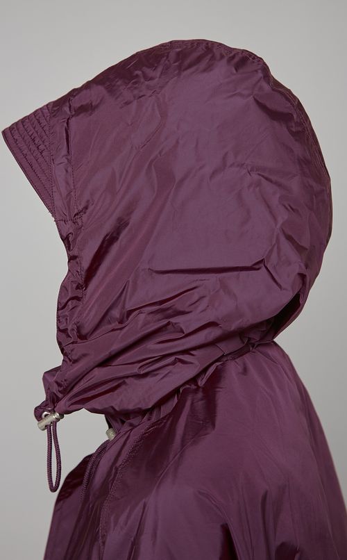 ナイロンフーディーロングコート