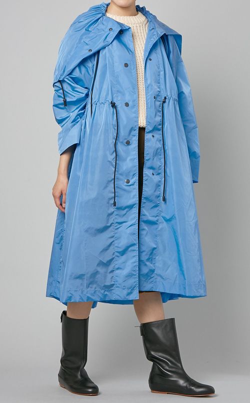 ウールクルーネックパフスリーブニット