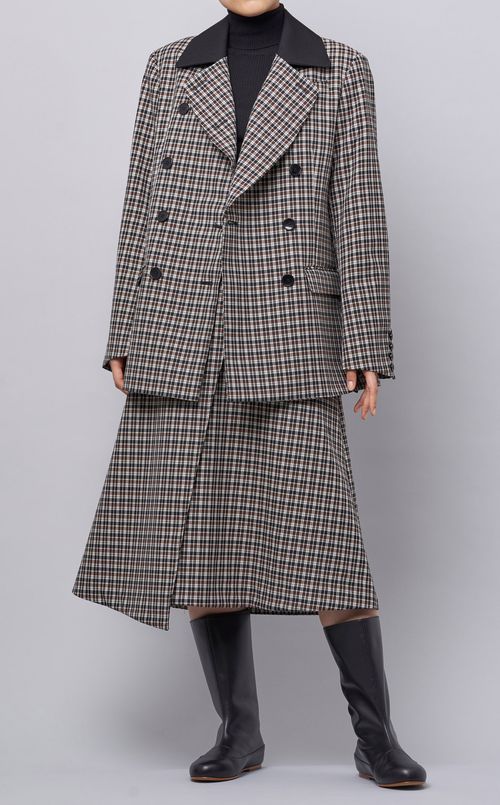 チェックミリタリースカート