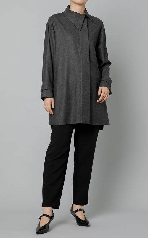 2wayウールサキソニーシャツ