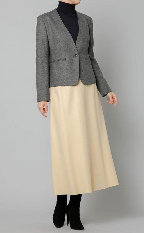 ウールノーカラージャケット