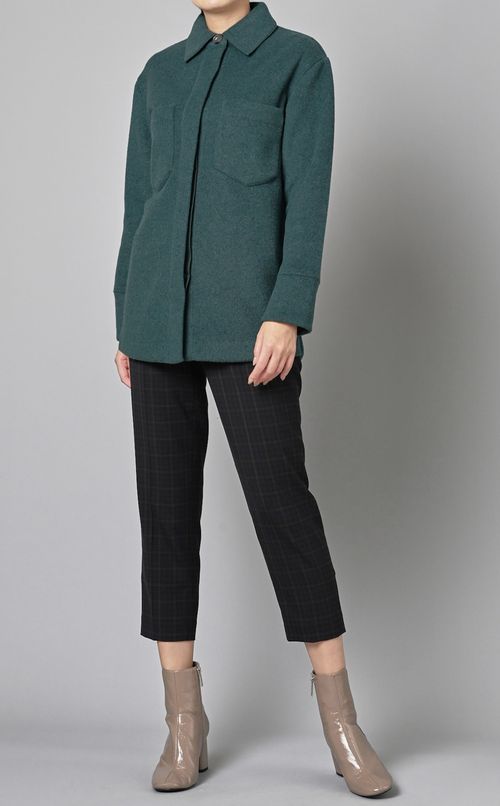 ウール混シャツジャケット