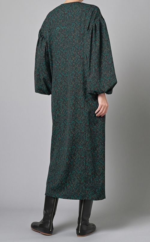 バルーンスリーブロングワンピース