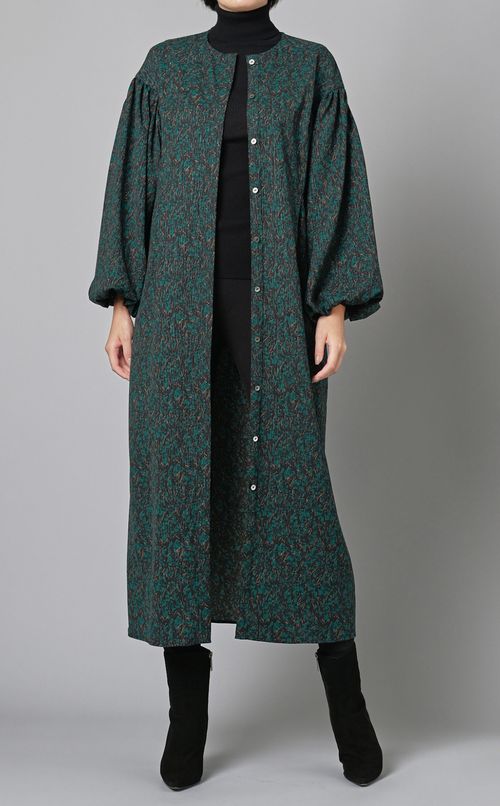 バルーンスリーブロングワンピース