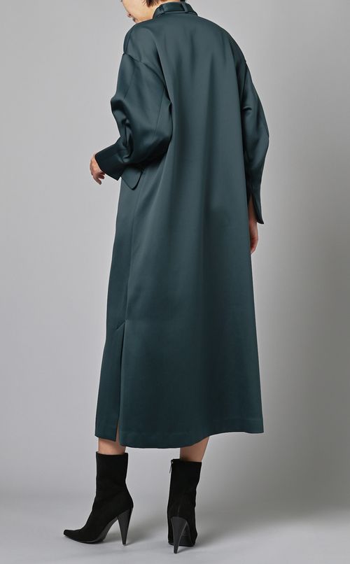 ネックベルトサテンワンピース