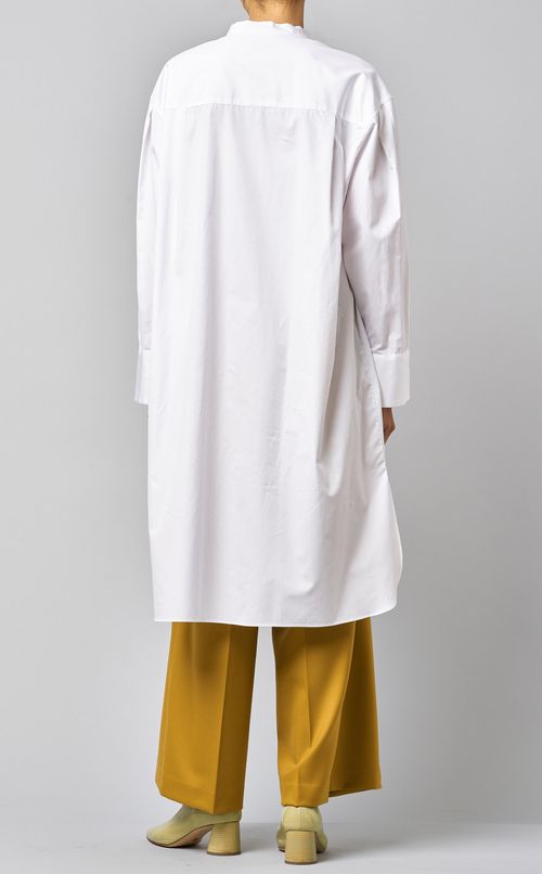 コットンロングシャツワンピース