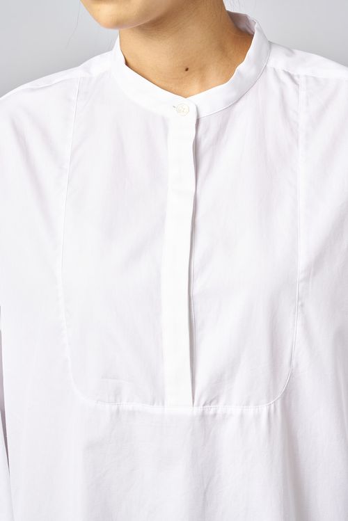 コットンロングシャツワンピース