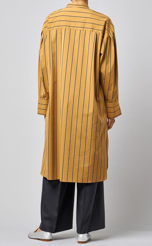 コットンロングシャツワンピース