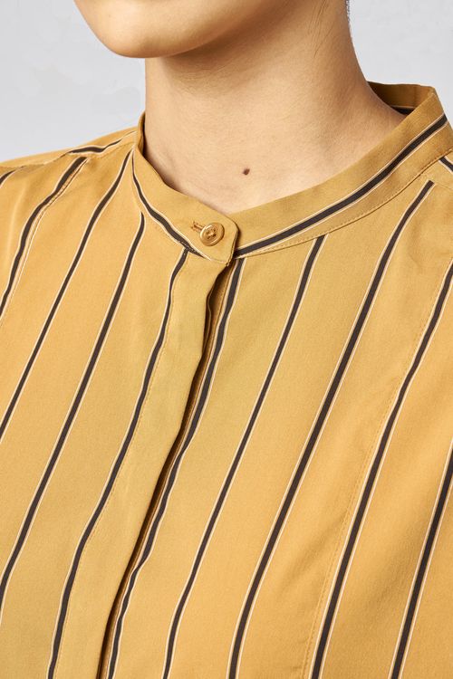 コットンロングシャツワンピース