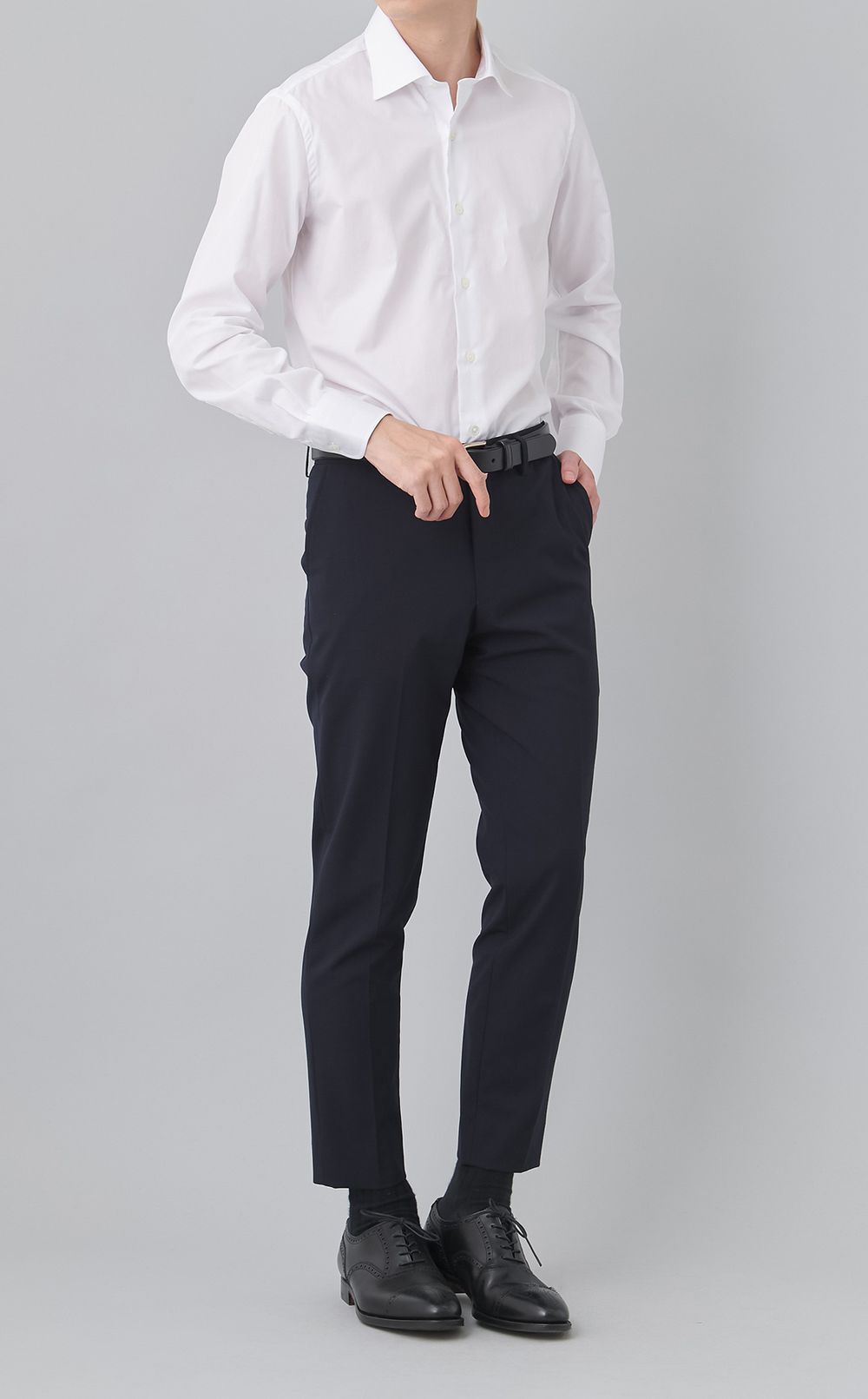 ワイドスプレッドカラードレスシャツ