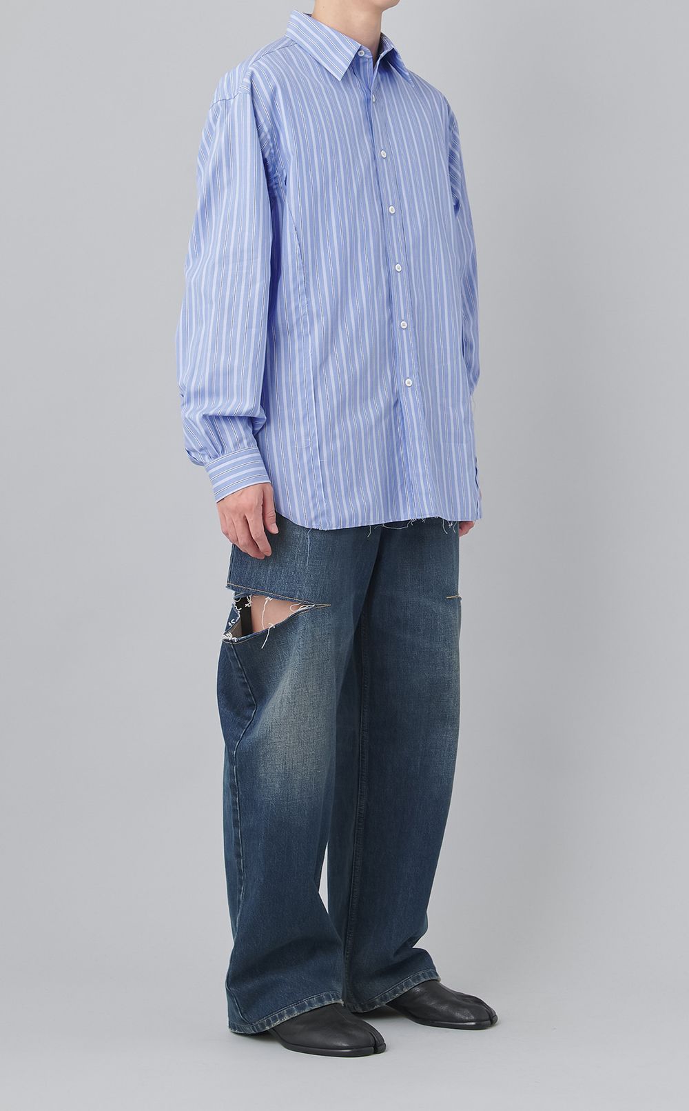 サイドスリット5ポケットデニムパンツ