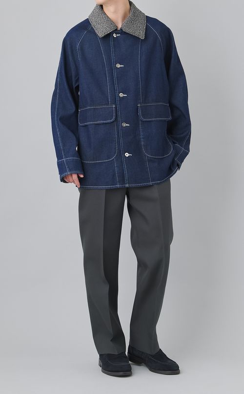 デタッチャブルカラーデニムブルゾン