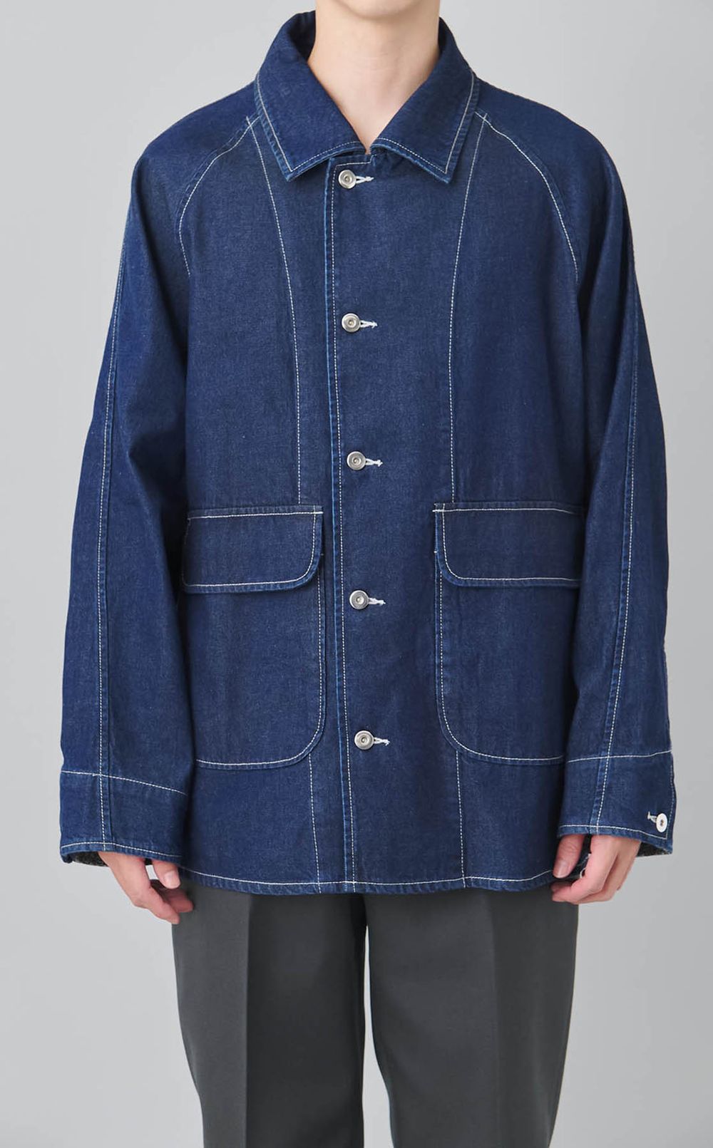 デタッチャブルカラーデニムブルゾン