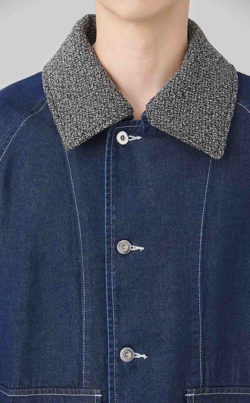 デタッチャブルカラーデニムブルゾン