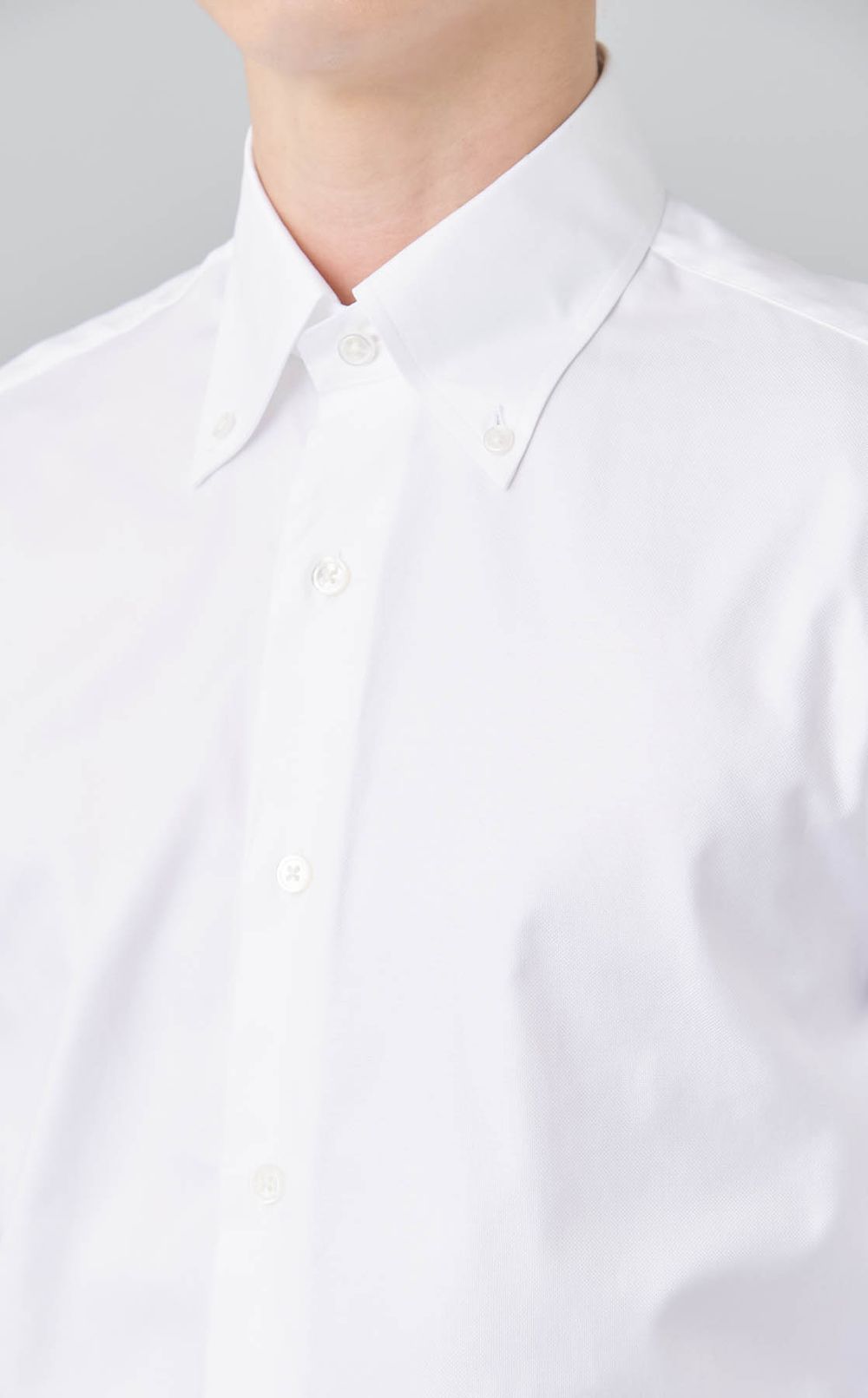 オックスボタンダウンドレスシャツ