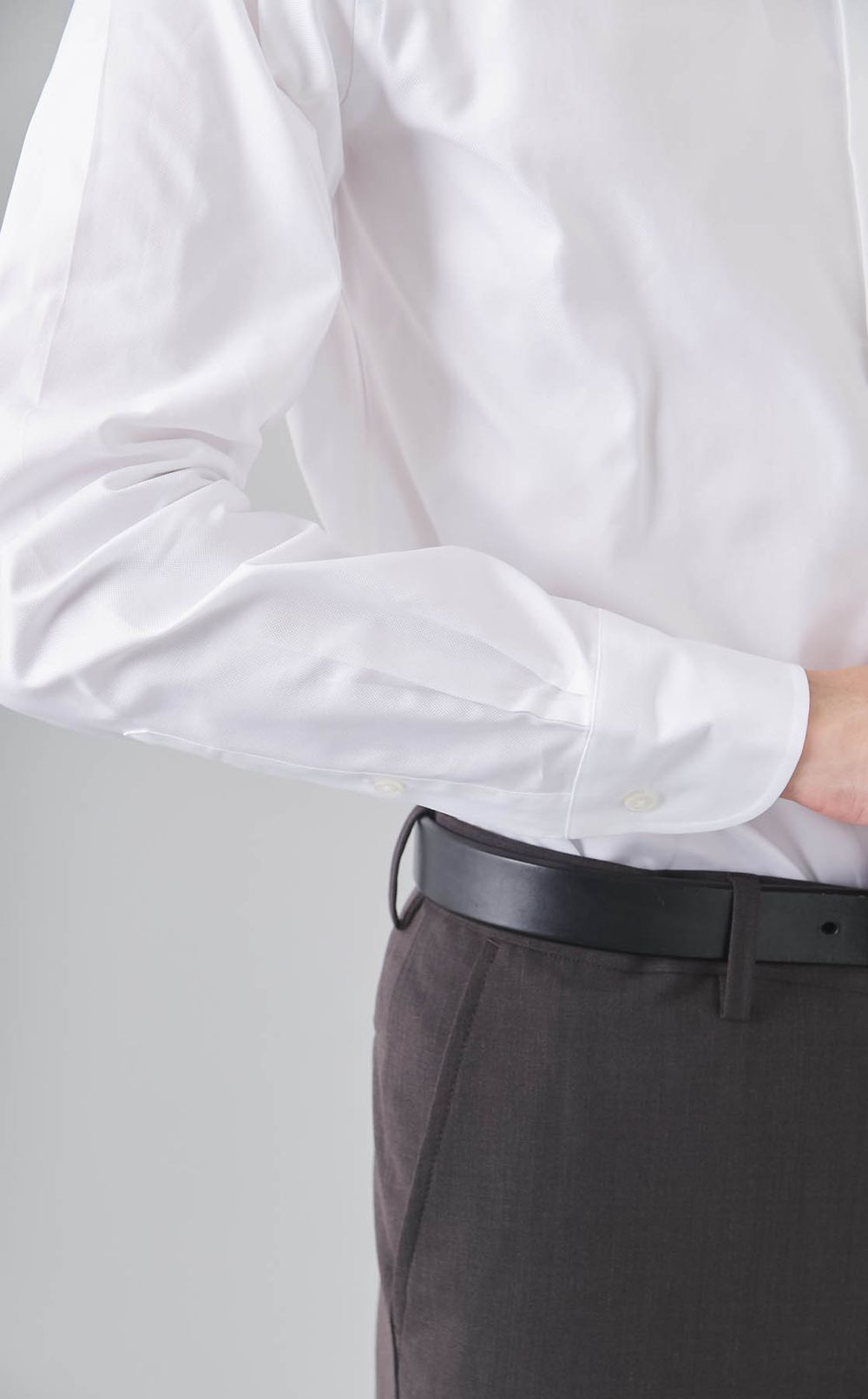 オックスボタンダウンドレスシャツ