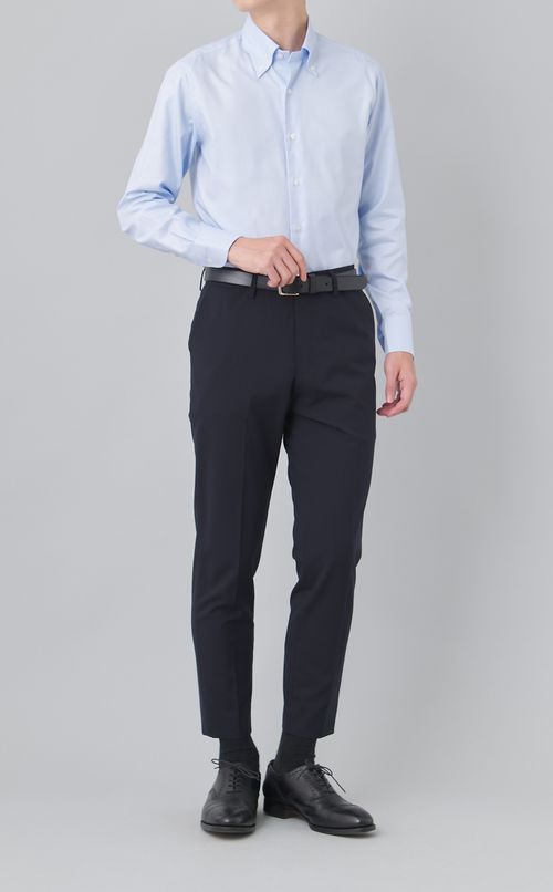 オックスボタンダウンドレスシャツ