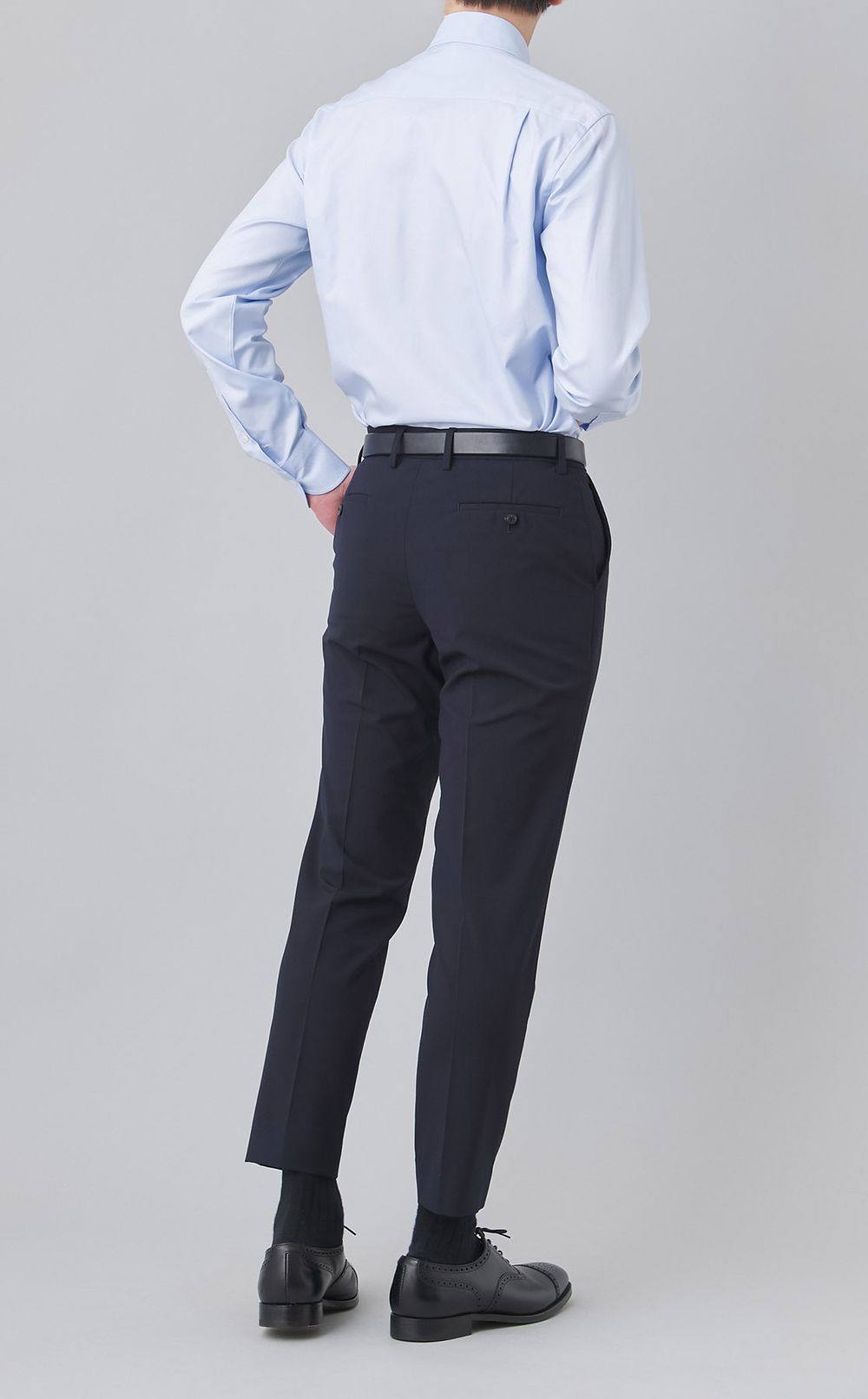 オックスボタンダウンドレスシャツ