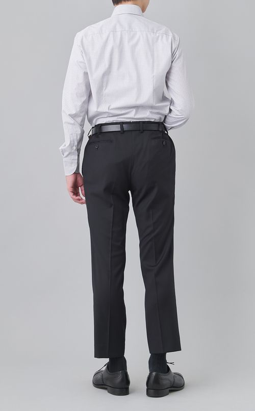 ワイドスプレッドチェックドレスシャツ