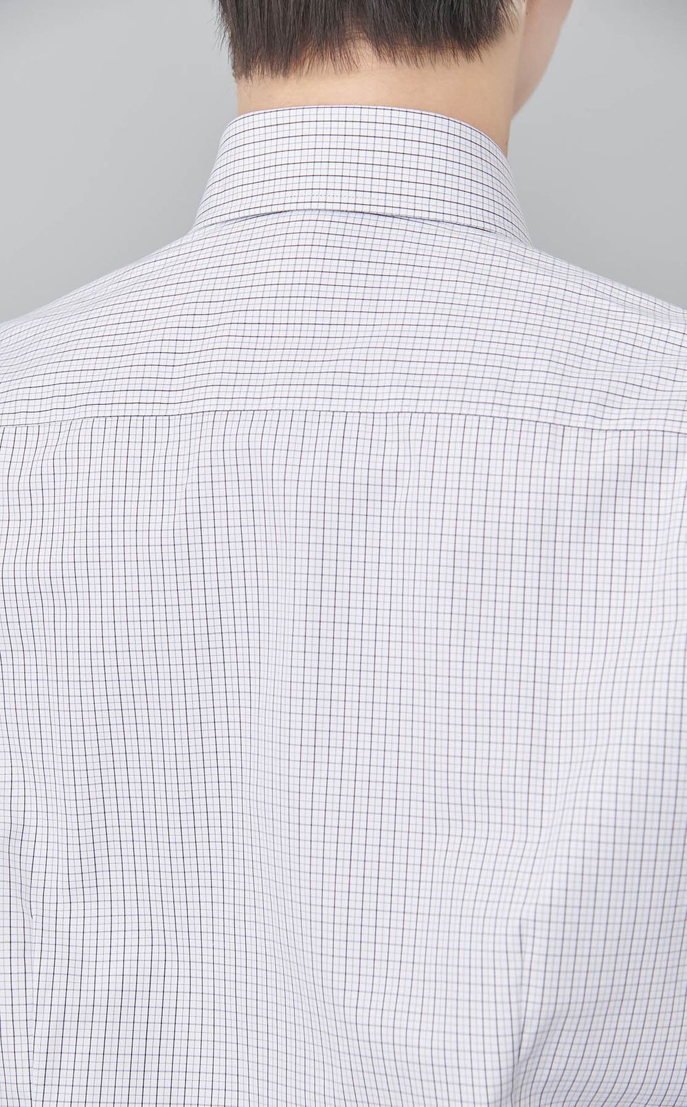 ワイドスプレッドチェックドレスシャツ