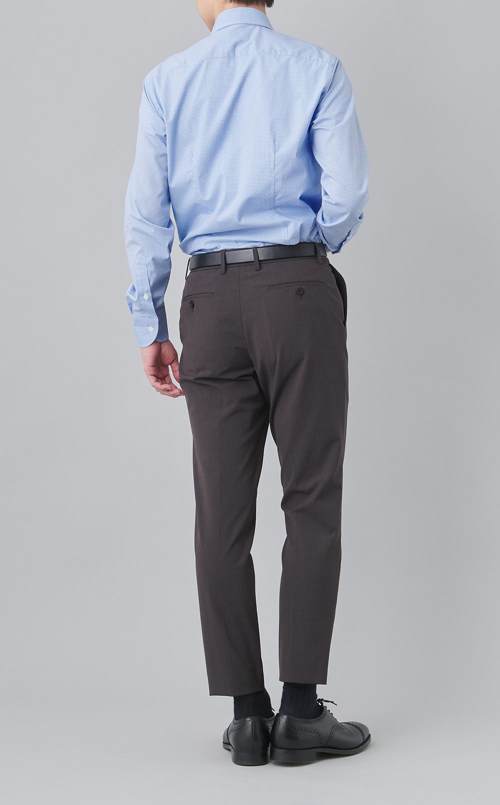 ワイドスプレッドギンガムドレスシャツ