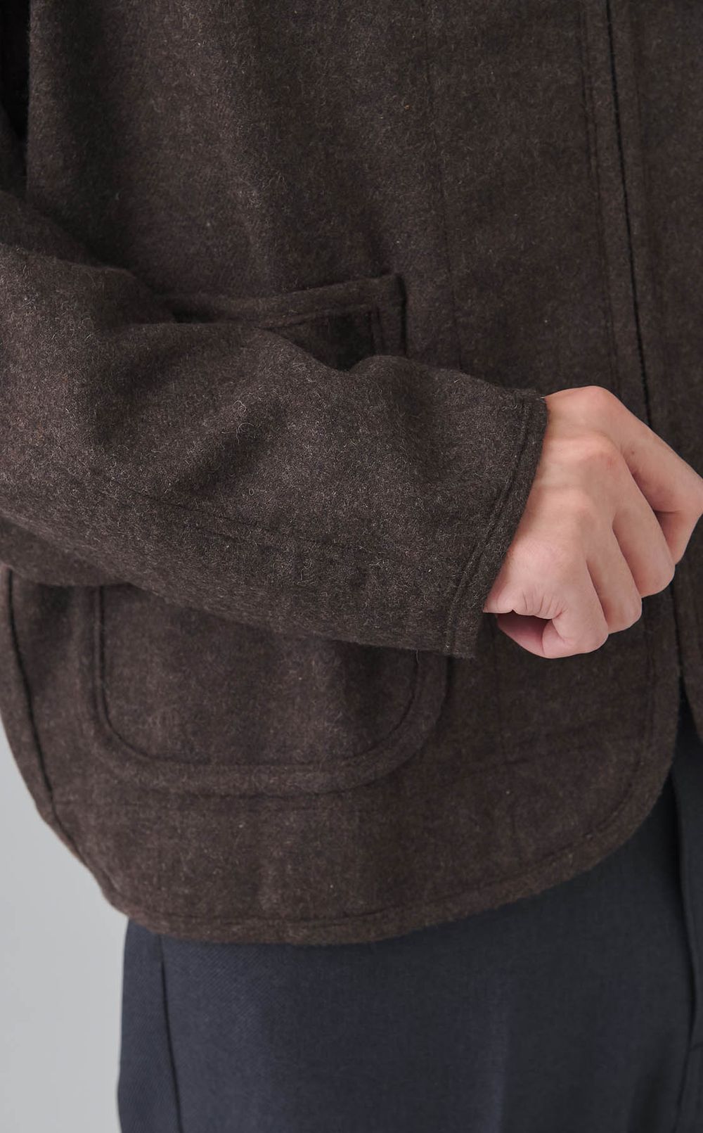 ウールミックスツイルライニングシャツ